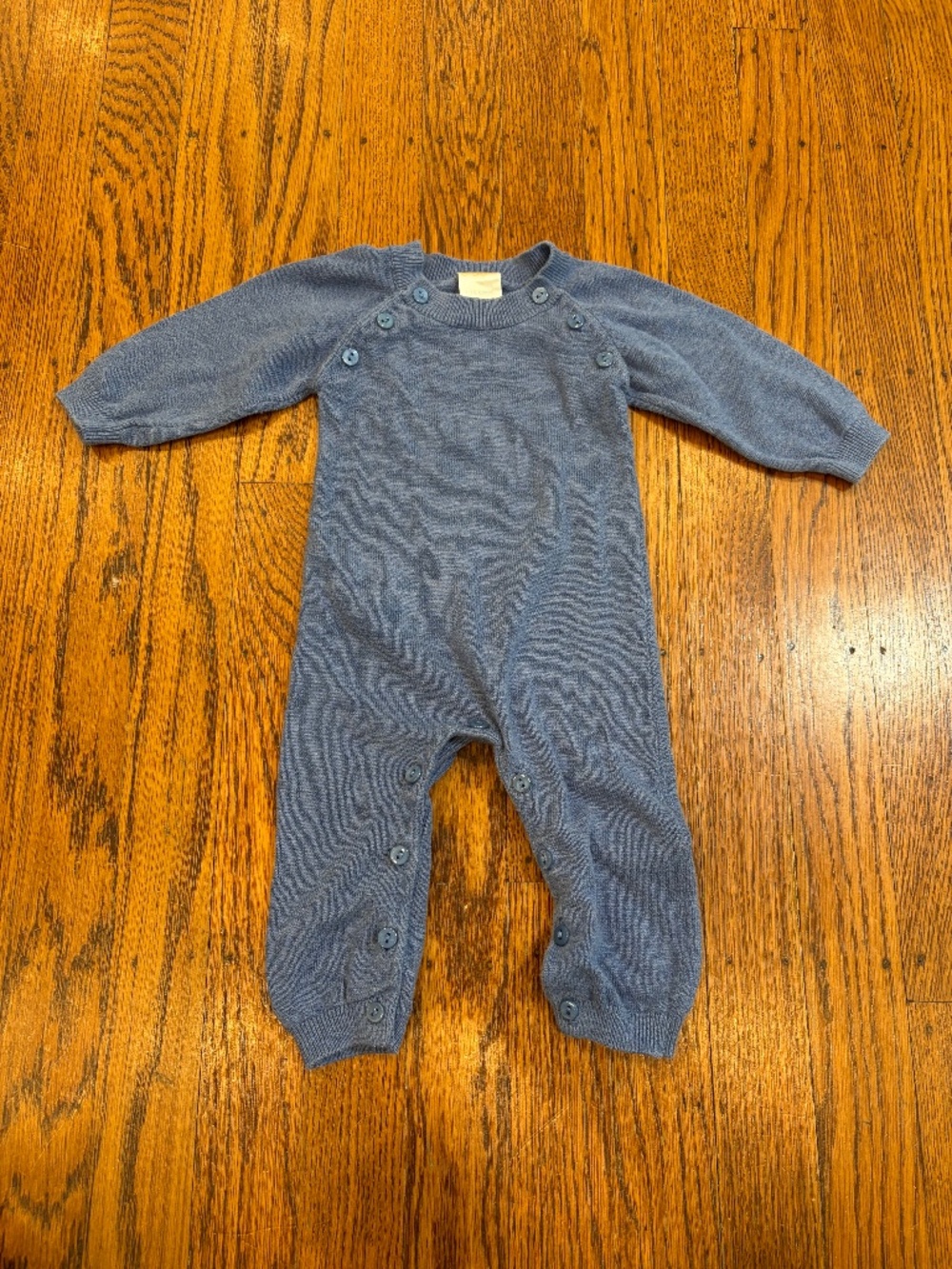 Giggle Baby‎ 100% cotton knit one piece outfit - 0-3 months - blue